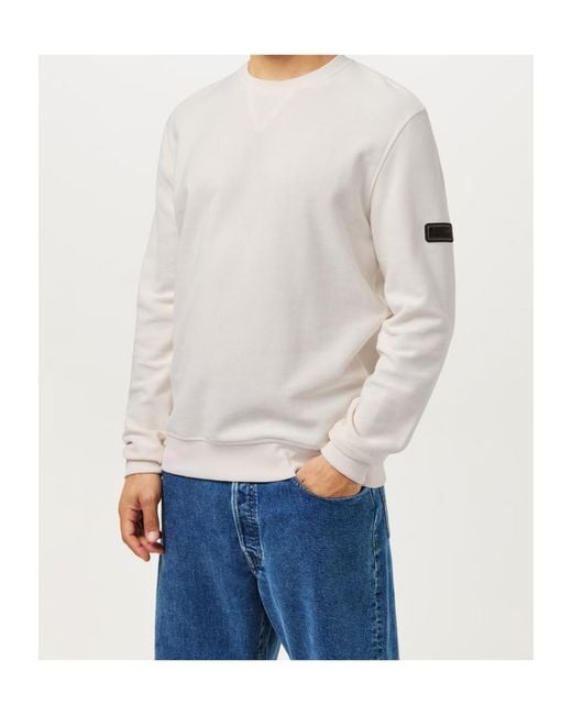 Barbour White Long-Sleeved Sweatshirt for men