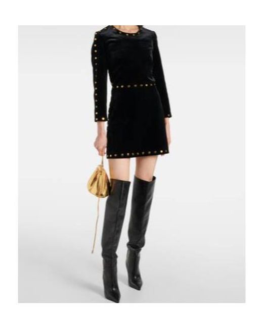 Dodo Bar Or Black Ska Velvet Minidress