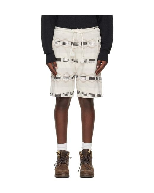 Isabel Marant Natural Deliann Patterned Shorts for men