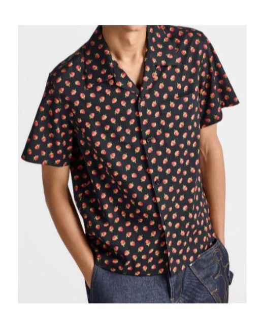 J.W. Anderson Black Jw Anderson Printed Short-Sleeve Shirt for men