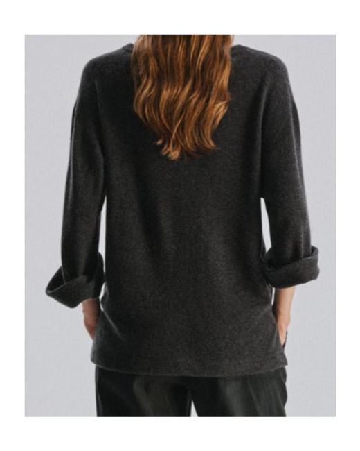 The Row Gray Pever Long-Sleeve Crew Neck Shirt