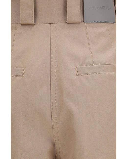 Balenciaga Natural High-Waist Wide-Leg Pants