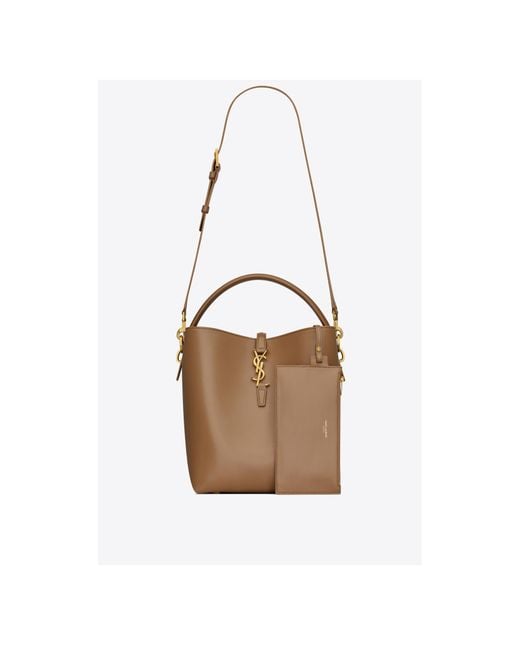 Saint Laurent White Le 37 Logo Plaque Shoulder Bag