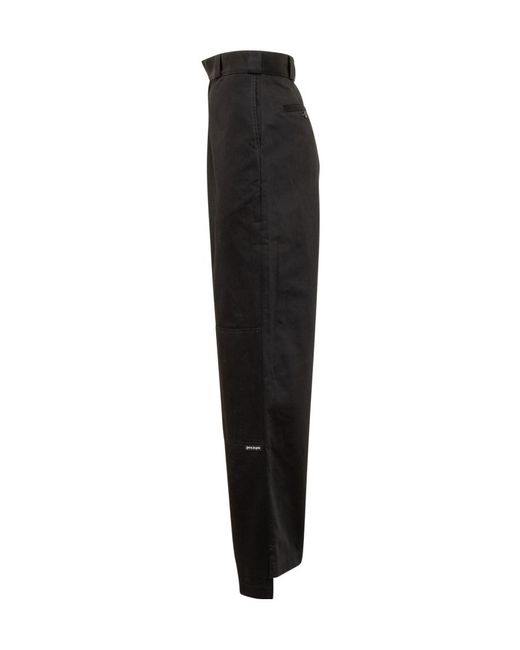 Palm Angels Black Straight Leg Work Pants for men