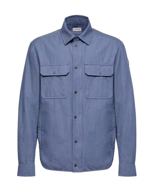 Moncler Blue Denim Shirt Jacket for men