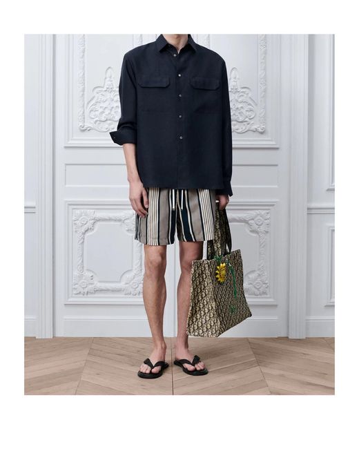 Dior Blue Iviera Oversized Shirt for men