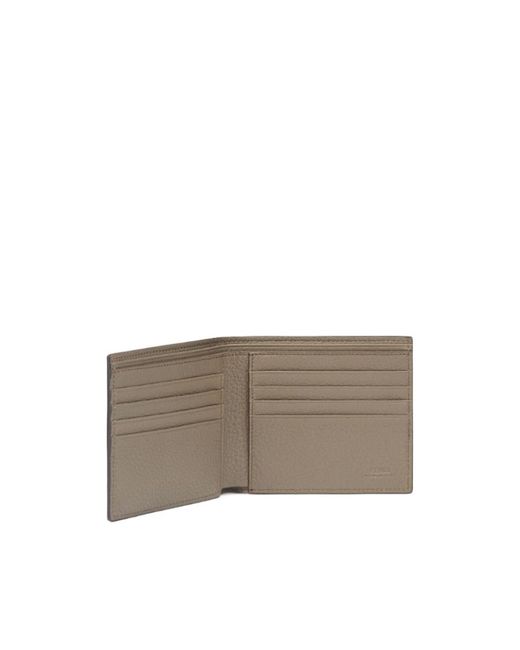 Fendi Purple Burgundy Leather Bi-Fold Wallet for men
