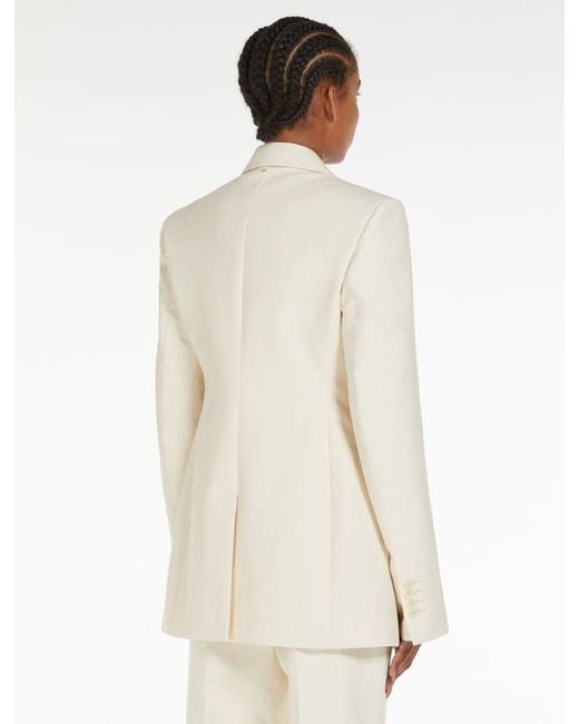 Sportmax White Anselmo Single-Breasted Tailored Blazer