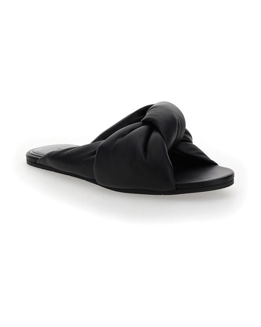Balenciaga Black Drapy Sandals