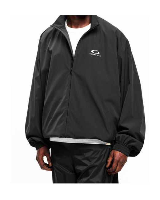 Balenciaga Black Logo Casual Jacket for men