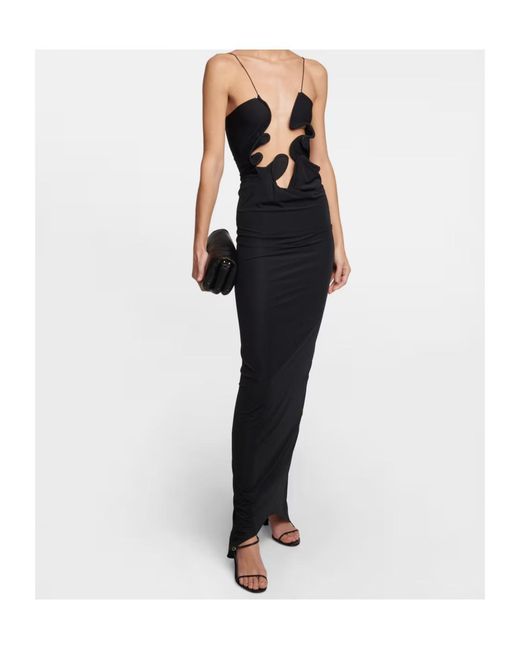 Christopher Esber Black Molded Venus Jersey Maxi Dress