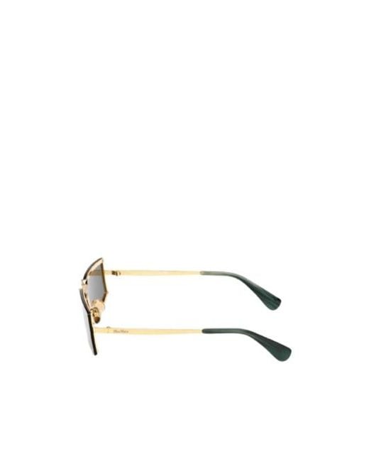 Max Mara White Miller 1 Rectangular Frame Sunglasses