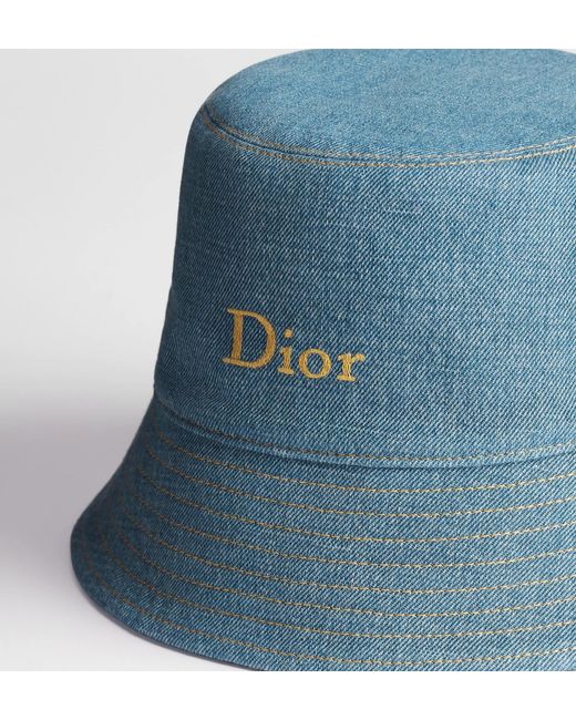 Dior Blue Teddy-D Small Brim Bucket Hat