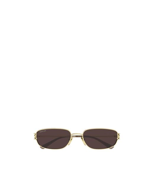 Gucci White Rectangle Sunglasses