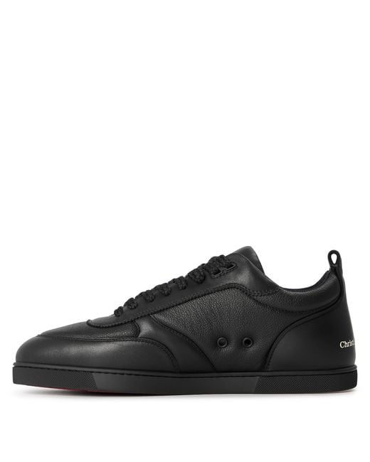 Christian Louboutin Black Solid Color Low Top Trainers for men