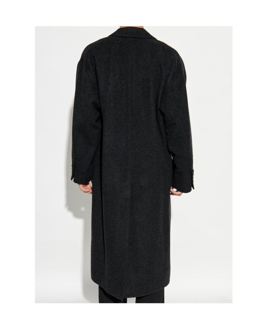 Dolce & Gabbana Black Oversize Single-Breasted Coat for men