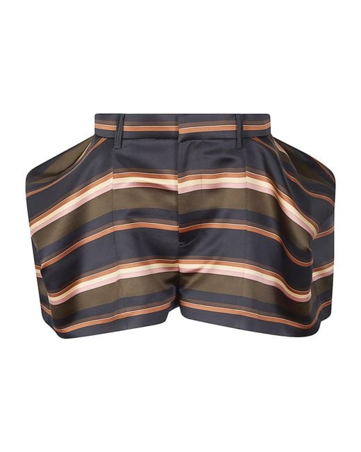 Sacai Multicolor Horizontal Stripe Shorts