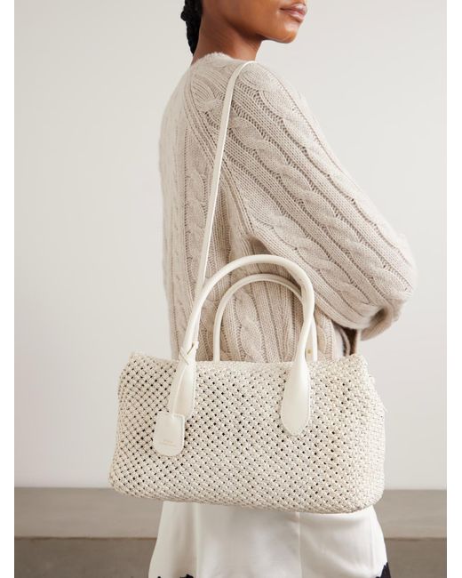 Polo Ralph Lauren Natural Woven Leather Shoulder Bag