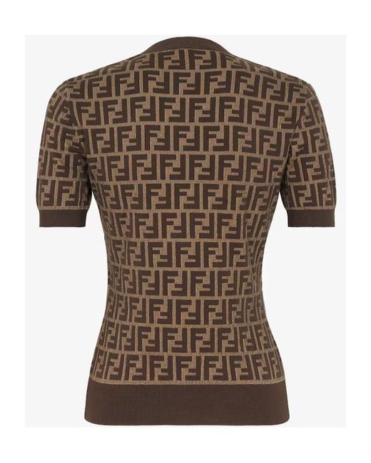 Fendi Brown Ff Pattern Top
