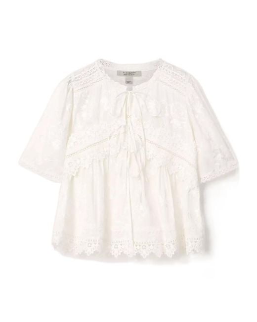 AllSaints White Short-Sleeved Shirt