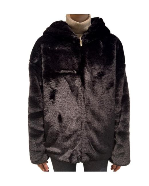 Max Mara Black Long-Sleeved Hooded Cotton Jacket