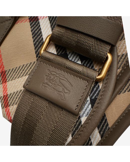 Burberry Multicolor Small B Clip Checked Crossbody Bag