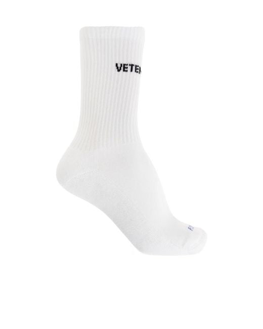 Vetements White Logo Socks for men