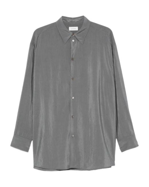 Lemaire Gray Point-Collar Shirt