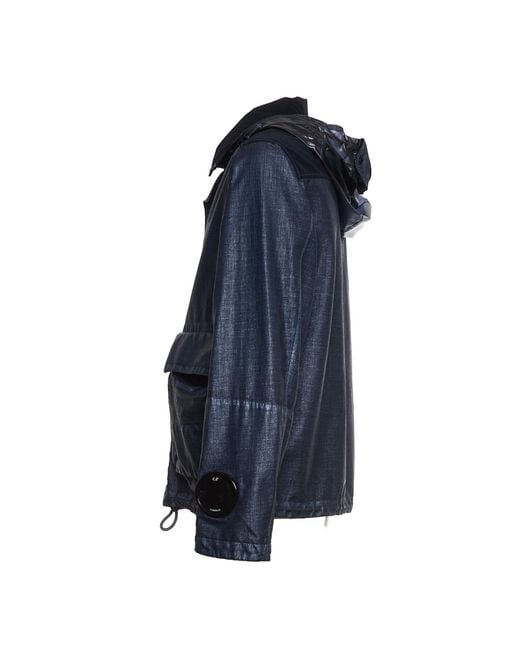 C P Company Blue Rafia Mille Jacket for men