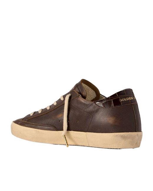 Golden Goose Deluxe Brand Brown Super-Star Trim Sneakers