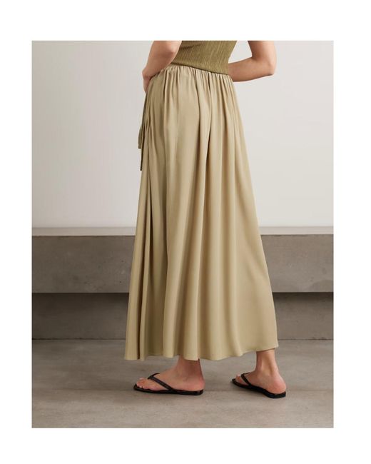 Joseph Natural Elba Tie-Detailed Crepe De Chine Maxi Skirt