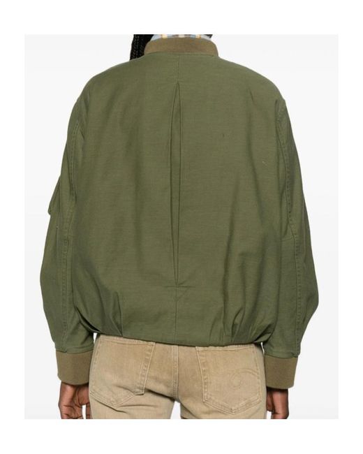 R13 Green Bubble Bomber Jacket