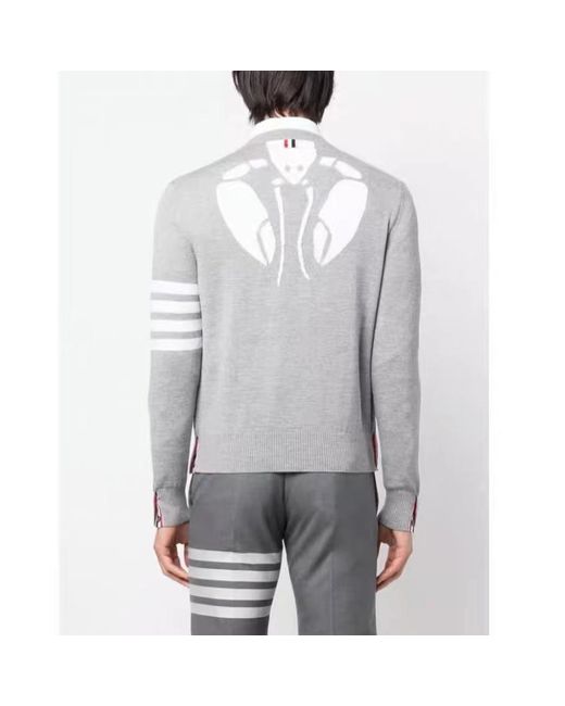 Thom Browne Gray Lobster-Bar Wool Jumper for men