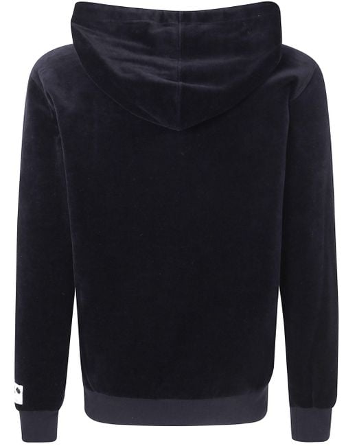 Golden Goose Deluxe Brand Blue Logo Patch Drawstring Hoodie for men