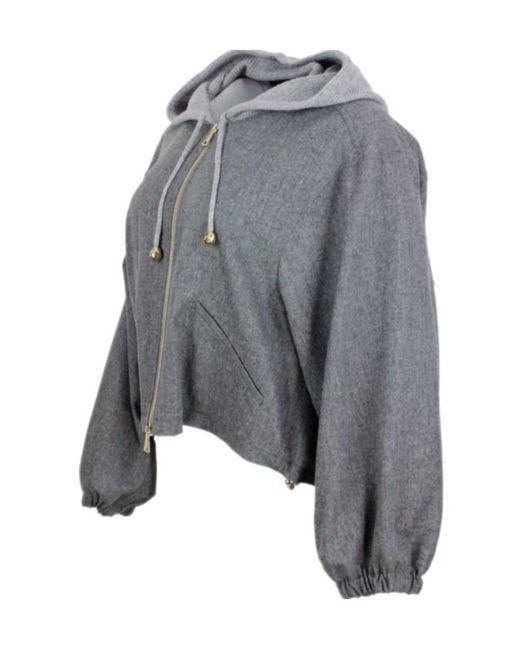Fabiana Filippi Gray Drawstring Jacket