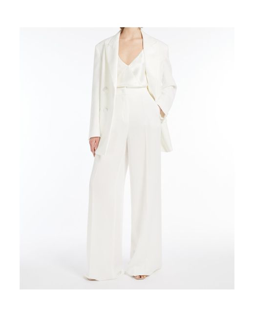 Max Mara White Abetone Trousers