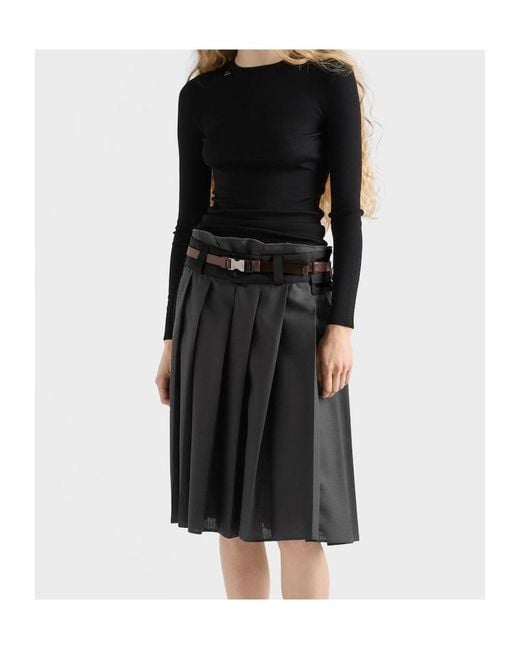 Prada Black Long-Sleeved Crewneck Jumper