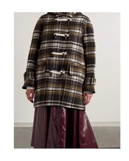 Co. Black Plaid Toggle Fastened Hooded At