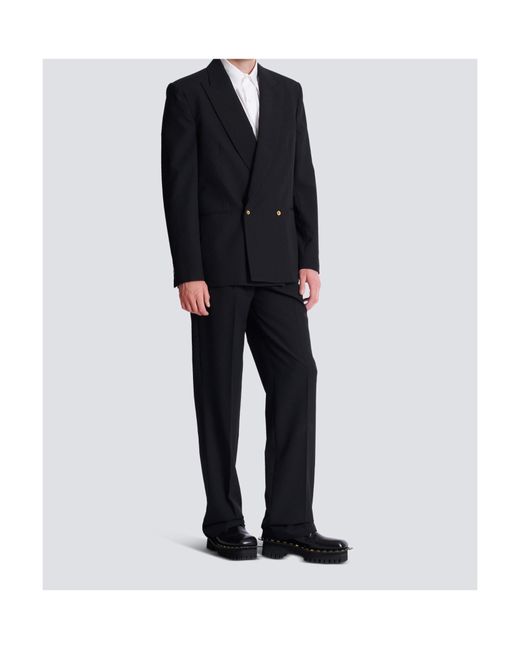 Balmain Black Wool 2-Buttons Blazer for men