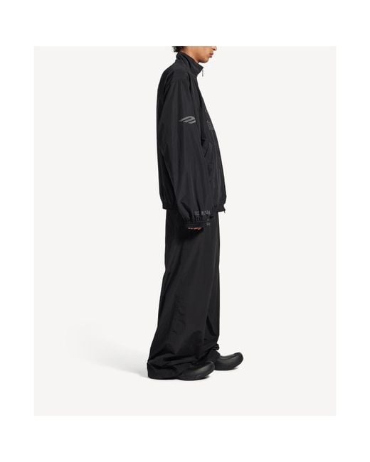 Balenciaga Black Cotton-Blend 3B Logo Oversized Jacket for men