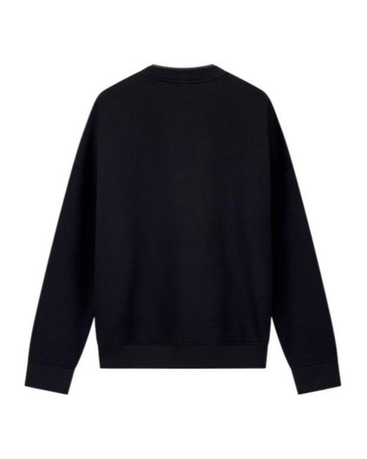 Emporio Armani Blue Double Jersey Sweatshirt With Eagle Embroidery for men