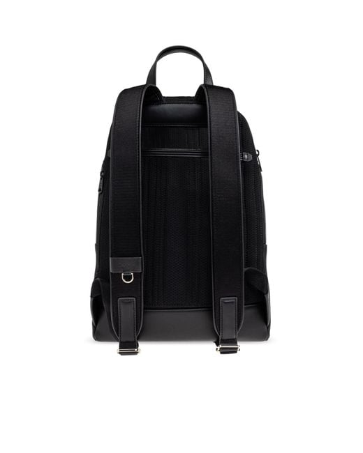 Paul Smith Black Leather Backpack for men