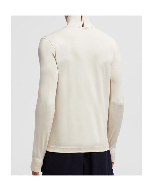 Moncler White Grenoble Polartec Polo Neck Jumper for men