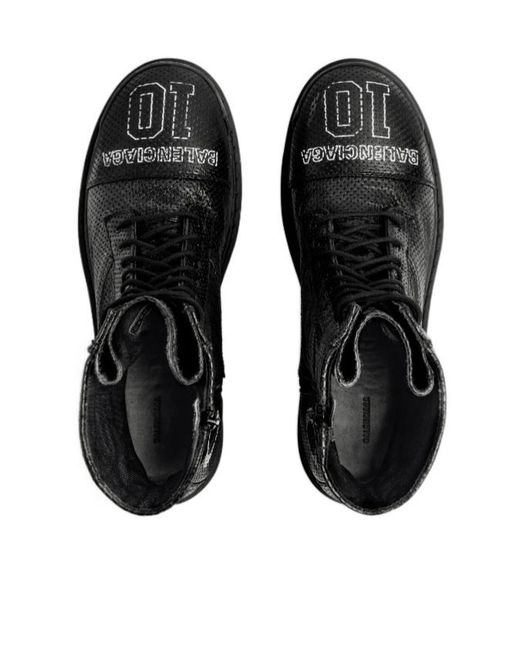 Balenciaga Black Nba Collaboration Combat Strike Boot for men