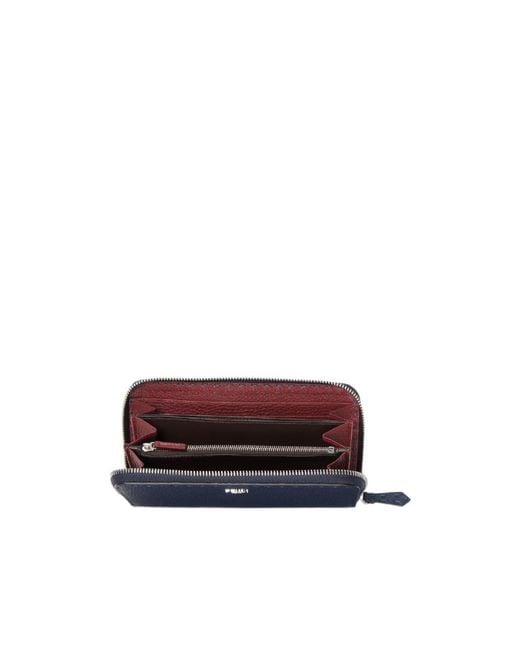 Fendi Blue Selleria Zip-Around Wallet for men
