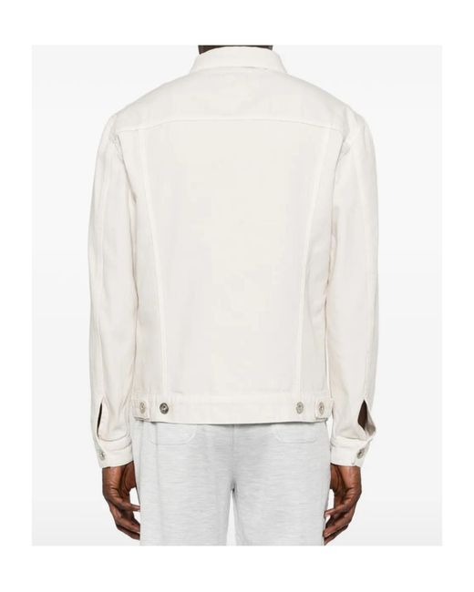 Eleventy White Flap-Pocket Jacket for men