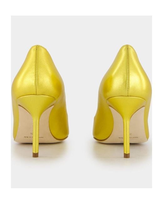 Manolo Blahnik Yellow Tora Slip-On Pumps