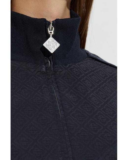 Casablanca Blue Casual Zip-Up Jacket