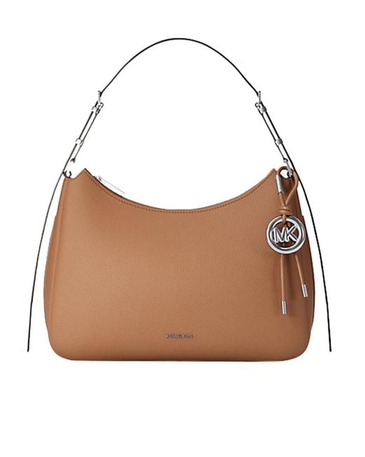 MICHAEL Michael Kors Brown Nolita Medium Pebbled Leather Shoulder Bag