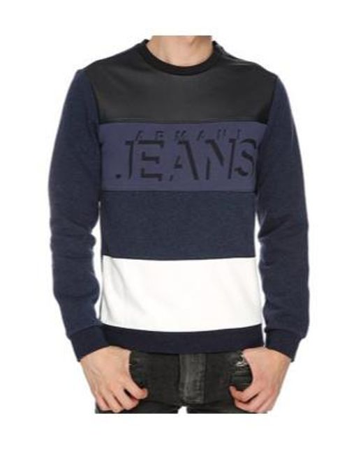 Armani Jeans Blue Long-Sleeved Sweater for men